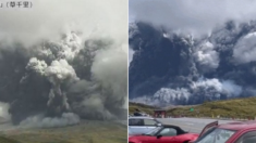 3.5㎞ 높이까지 화산재 내뿜으며 분화하는 일본 아소산 (영상)