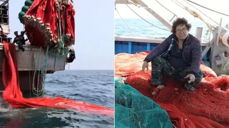 중국 어선이 설치한 싹쓸이 그물 400톤 치우고 우리 바다 지켜낸 어부들