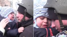 가지 말라고 울면서 애원하는 어린 아들, 그런 아들 두고 떠나는 우크라이나 경찰 아빠