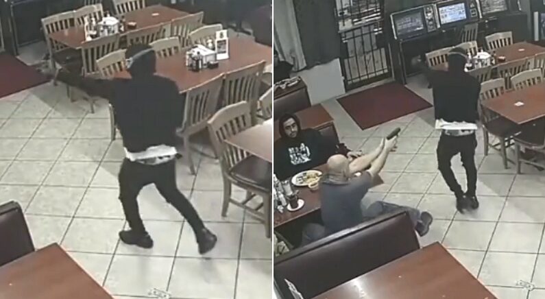 식당에서 가짜 총 들고 협박하다가 손님의 ‘진짜 총’에 맞아 사망한 강도